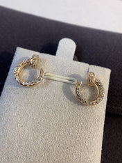 JUSTE EARRINGS 3.65MM PINK GOLD DIAMONDS