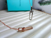 HARDWEAR DROP DOUBLE LINK PEDANT NECKLACE