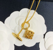 ANAGRAM PEDANT GOLD NECKLACE