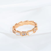 SERPENTI RING PINK GOLD DIAMOND MOP 3MM