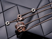 ZERO 1 PINK GOLD DIAMOND OPEN NECKLACE