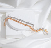 KELLY CHAIN SILVER DIAMOND BRACELET