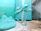 DIAMOND VINE CIRCLE PENDANT PLATINUM NECKLACE