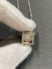 PERLEE PEDANT SIVLER DIAMOND NECKLACE