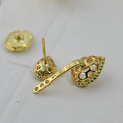 BOHEME MOP C SHAPE GOLD EARRINGS