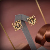 ANAGRAM LARGE STUD GOLD EARRINGS