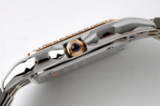 PANTHERE 27MM PINK GOLD SILVER CASE DIAMOND BEZEL WHITE DIAL