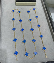 CLOVER 20 MOTIF AGATE 86CM NECKLACE