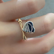 LOVETRUCK HEART AND ARROW RING