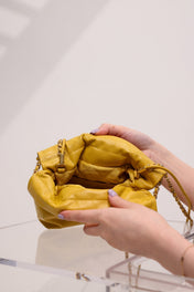 CC HOBO BAG 22 YELLOW LAMBSKIN GOLD HARDWARE