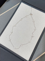 CLASSIC BUTTERFLY PETITE DIAMOND SILVER NECKLACE