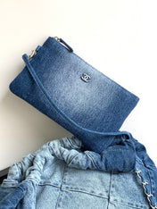 CC HOBO 39CM JEAN SILVER HARDWARE