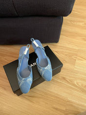 high slingbacks light blue denim