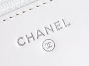 CC WOC 19 WHITE LAMBSKIN SILVER HARDWARE