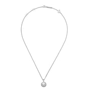 HAPPY PEDANT SILVER 3 DIAMOND NECKLACE