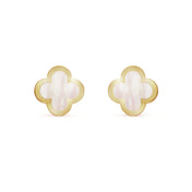 PURE CLOVER MOP PINK GOLD EARRINGS