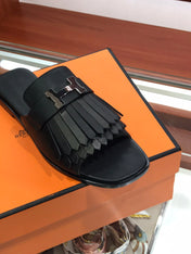 ROYAL SANDAL BLACK LAMBSKIN