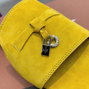 Summer Charms Sandals in Yellow Suede Pink Lambskin