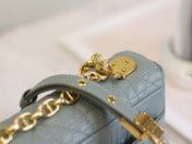 CARO MINI BAG 20 IN LIGHT BLUE CALFSKIN