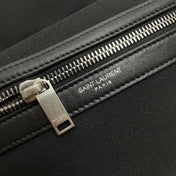 CITY BACKPACK 41 IN BLACK CANVAS, NYLON AND LEATHER