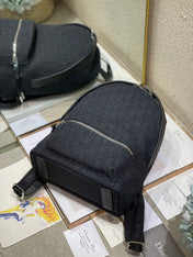 DIOR 26S RIDER BACKPACK 29 IN BLACK OBLIQUE JACQUARD