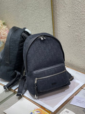 DIOR 26S RIDER BACKPACK 29 IN BLACK OBLIQUE JACQUARD