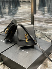 KAIA 18 HANDBAG IN BLACK CALFSKIN