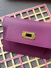 HM Kelly Pocket 13.5 Purple Epsom Ghw