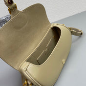 MINI BOBBY EAST-WEST 20 BAG IN BEIGE CREAM CALFSKIN