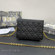 CARO POUCH 19 BAG IN BLACK CALFSKIN
