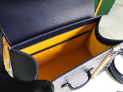 SAÏGON PM BAG 28 IN NAVY BLUE GOYARDINE CANVAS AND CALFSKIN