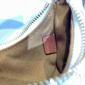 AVA BAG 75MM IN WHITE TRIOMPHE CANVAS AND CALFSKIN