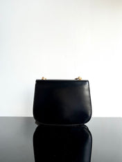 BESACE TRIPHOME 24 BLACK GLOSSY CALFSKIN