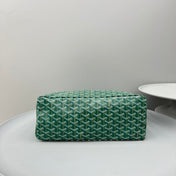 HOBO BOHÈME 34 IN GREEN GOYARDINE CANVAS AND CALFSKIN