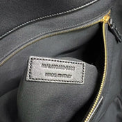 ICARE 58 MAXI SHOPPING BAG IN BLACK LAMBSKIN GOLD-TONE METALLIC