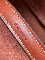 TRIOMPHE CLASSIC 25 WHITE BROWN CALFSKIN