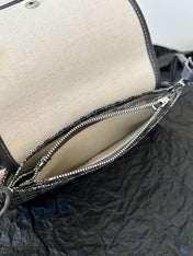 PLUMET POCKET WALLET 20 IN GREY BLACK GOYARDINE CANVAS AND LAMBSKIN TRIM