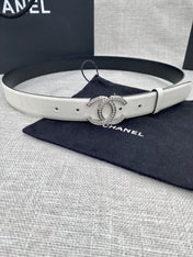 CHANEL 26S BELT 30 MM IN WHITE CALFSKIN 661509