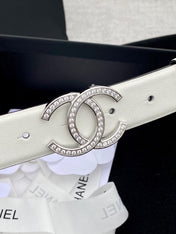 CHANEL 26S BELT 30 MM IN WHITE CALFSKIN 661509