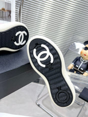 CC CANO ALTO SNEAKER IN BLUSH PINK CALFSKIN AND WHITE RUBBER