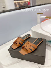 SL TRIBUTE SLIPPERS COPPER CALFSKIN