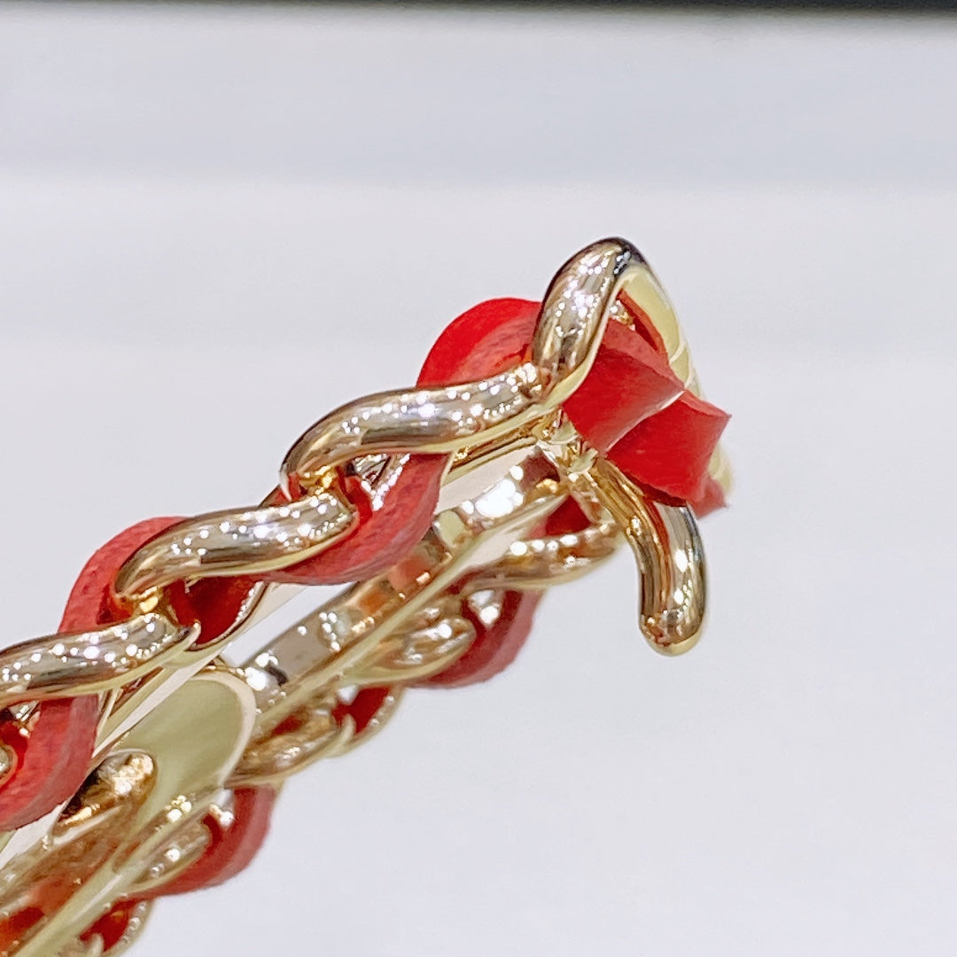 CHANEL 26S BELT 30 MM IN RED CALFSKIN 658419