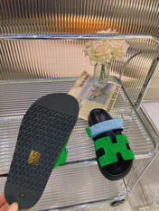 CHYPRE SANDAL GREEN MIX BLUE SUEDE