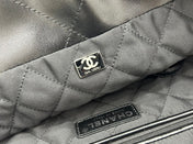 CC LARGE 42 HANDBAG IN BLACK CALFSKIN SILVER HARDWARE