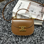 BESACE TRIPHOME 17 CALFSKIN CARAMEL BROWN