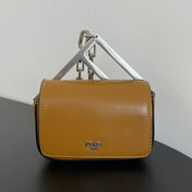 FENDI MINI FIRST SIGHT 13 BAG IN COPPER BROWN CALFSKIN WITH SILVER HARDWARE