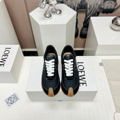 FLOW RUNNER SNEAKER IN FULL BLACK SUEDE AND SHEEPSKIN
