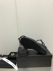 MARY JANE WEDGE BLACK LAMBSKIN