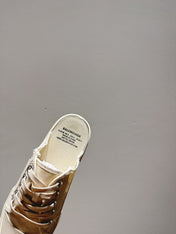 BALENCIAGA 25S SPORT CLOGS IN CREAM WHITE CANVAS