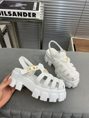 Pra Monolith Crochet Cage Sandals 55 White